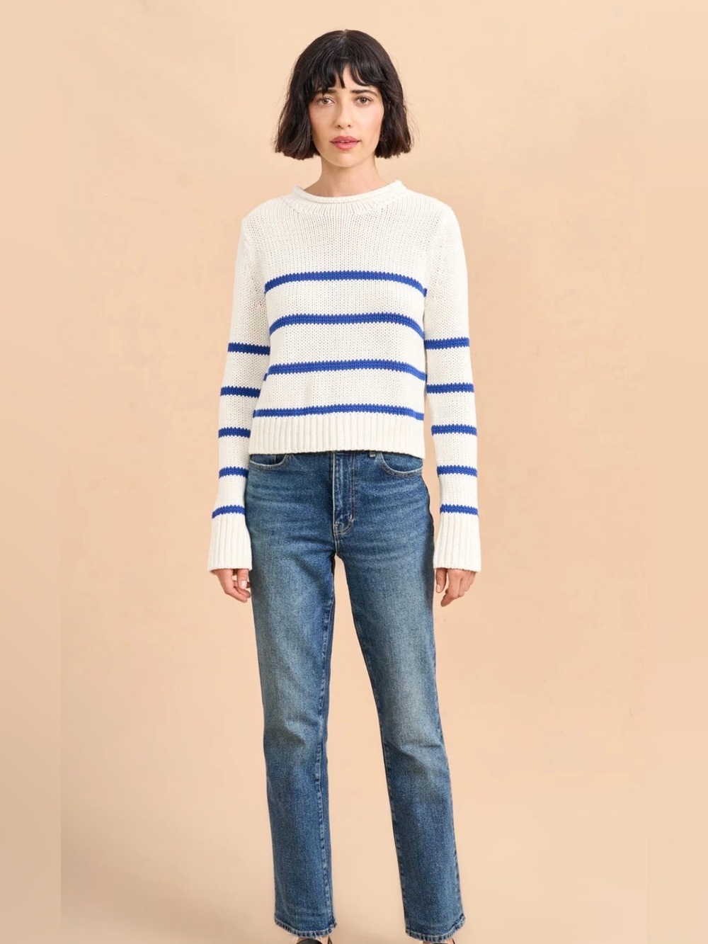 La Ligne Mini Marina Sweater cream/cobalt M